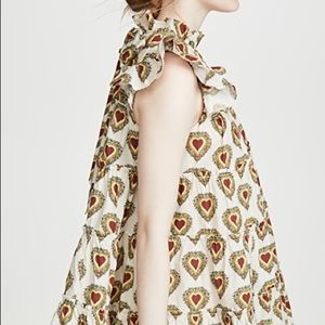 Rhode Tiffany Ivory Heart Babydoll Dress Size M